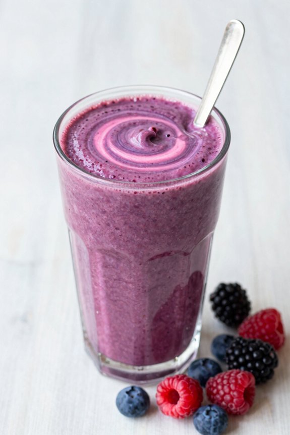 berry blended smoothie delight