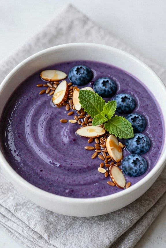 berry spinach smoothie bowl