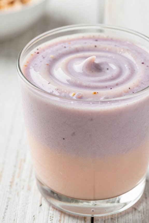 blend almond milk first