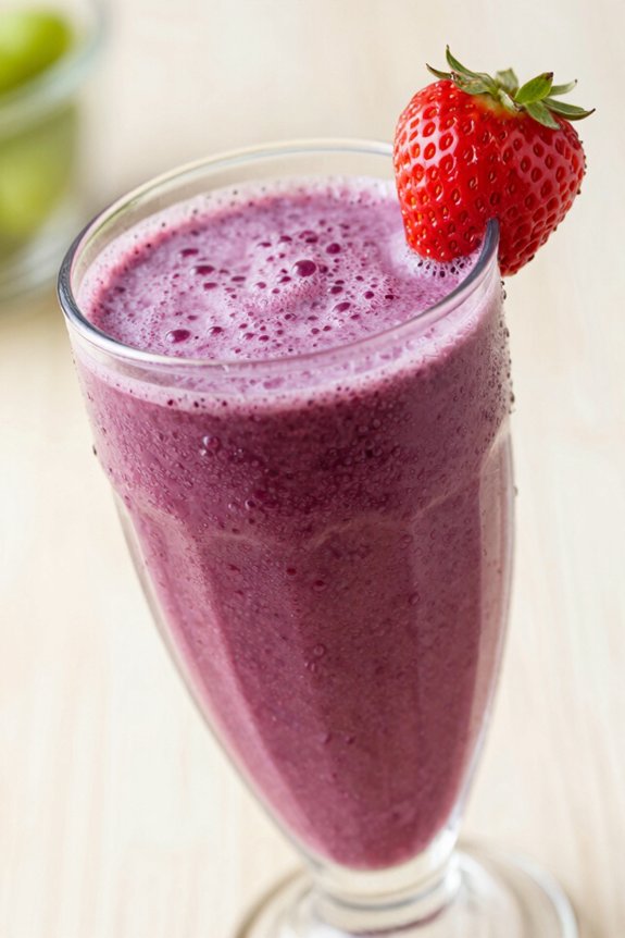 blend berries pour chilled