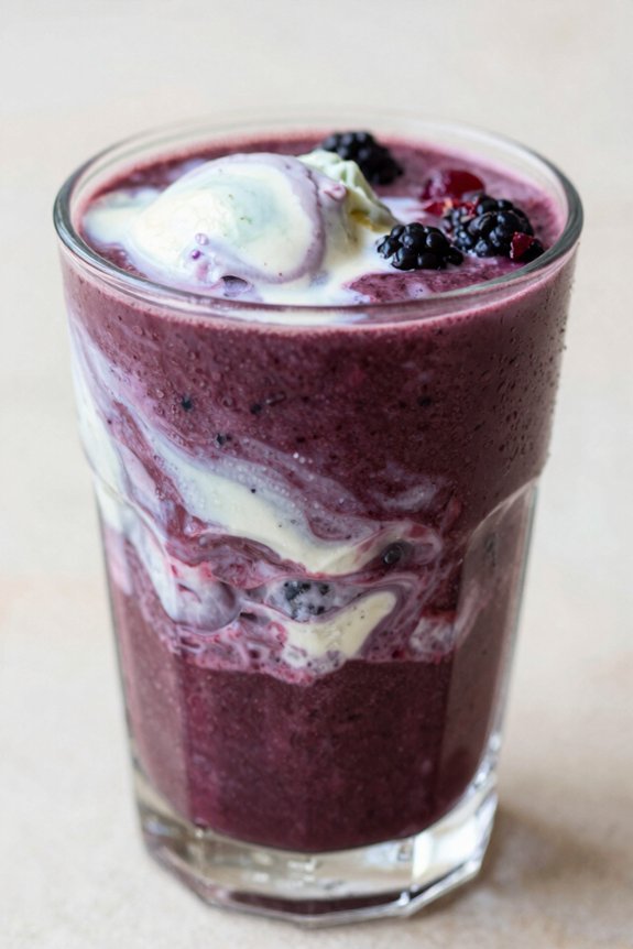 blend berries yogurt ice
