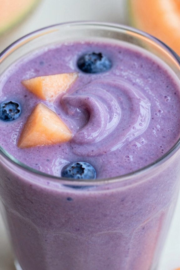 blend creamy blueberry cantaloupe