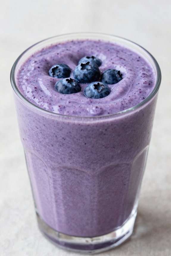 blend creamy blueberry smoothie