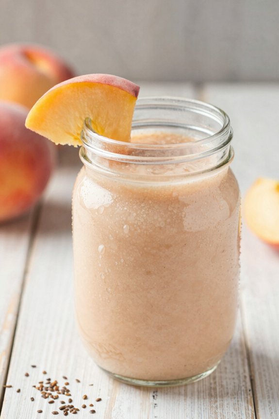 blend creamy peach smoothie