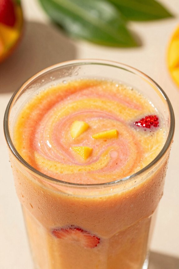blend fruits for creamy smoothie