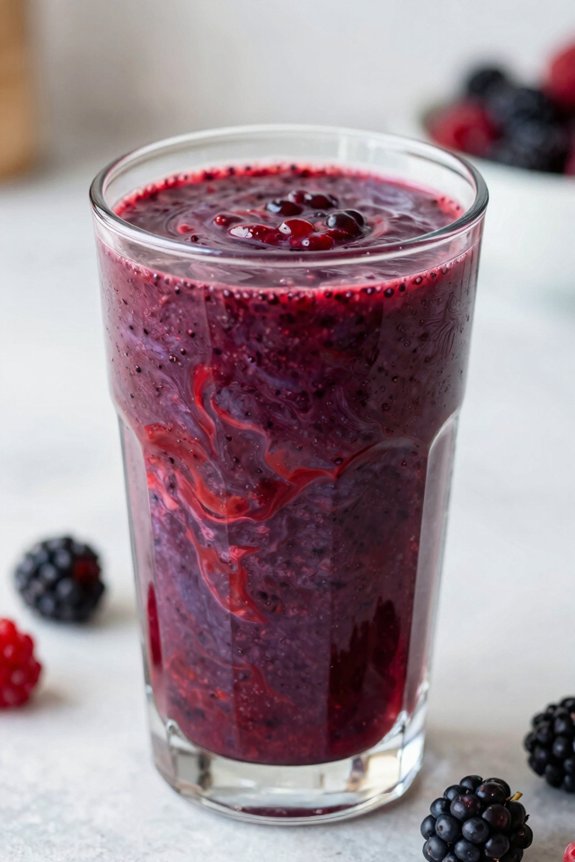 blend fruits with orange juice