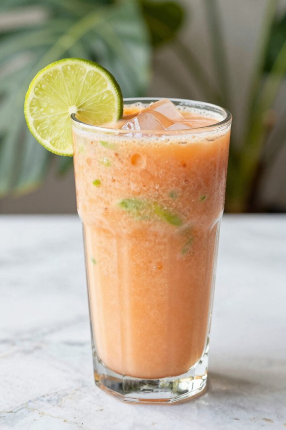 blend lime cantaloupe peach