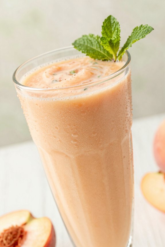 blend peaches yogurt enjoy