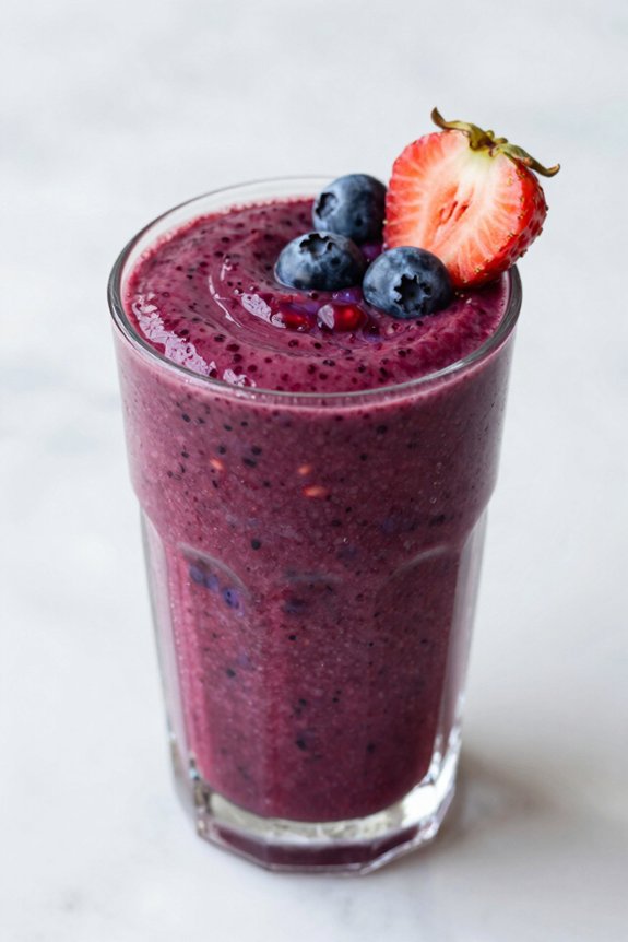 blend pomegranate berries ice