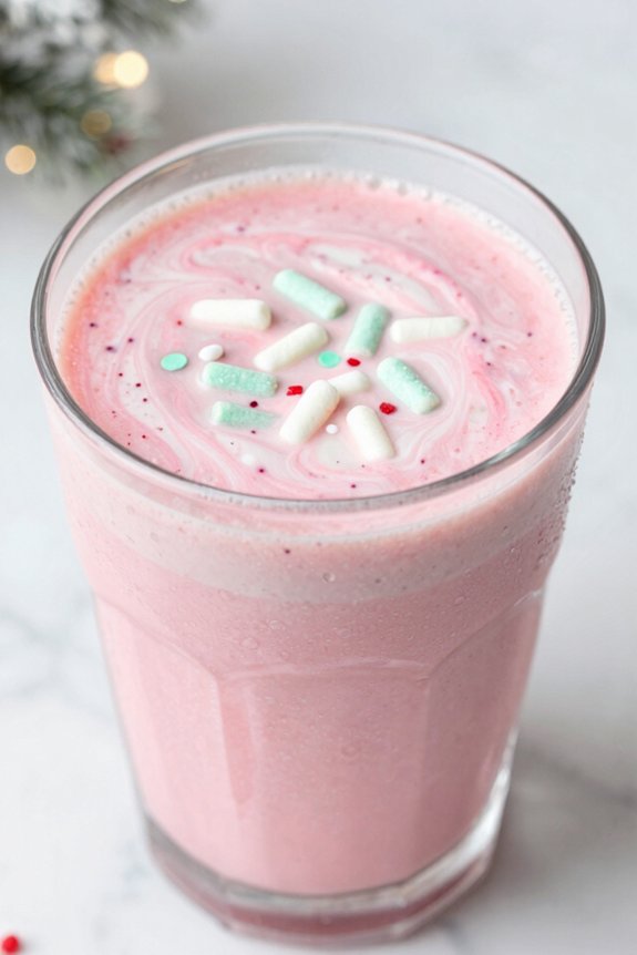 blend strawberries yogurt peppermint