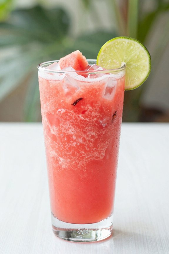 blend watermelon lime milk