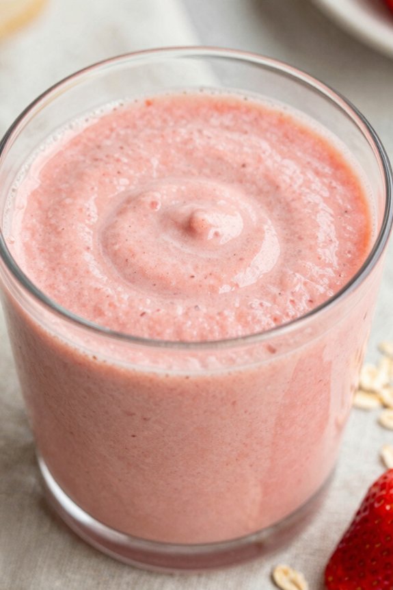 creamy almond strawberry smoothie