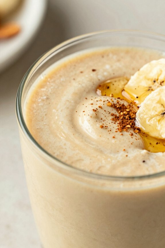 creamy banana almond smoothie