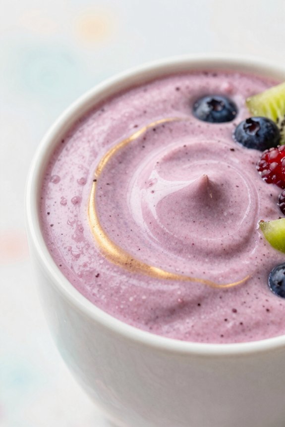 creamy banana berry smoothie