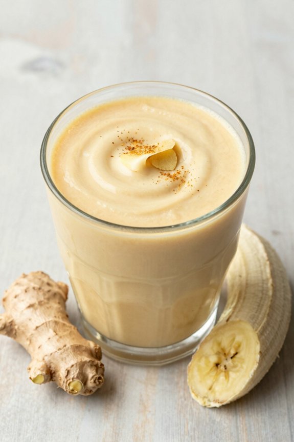 creamy banana ginger smoothie