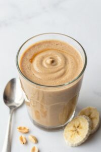creamy banana peanut smoothie