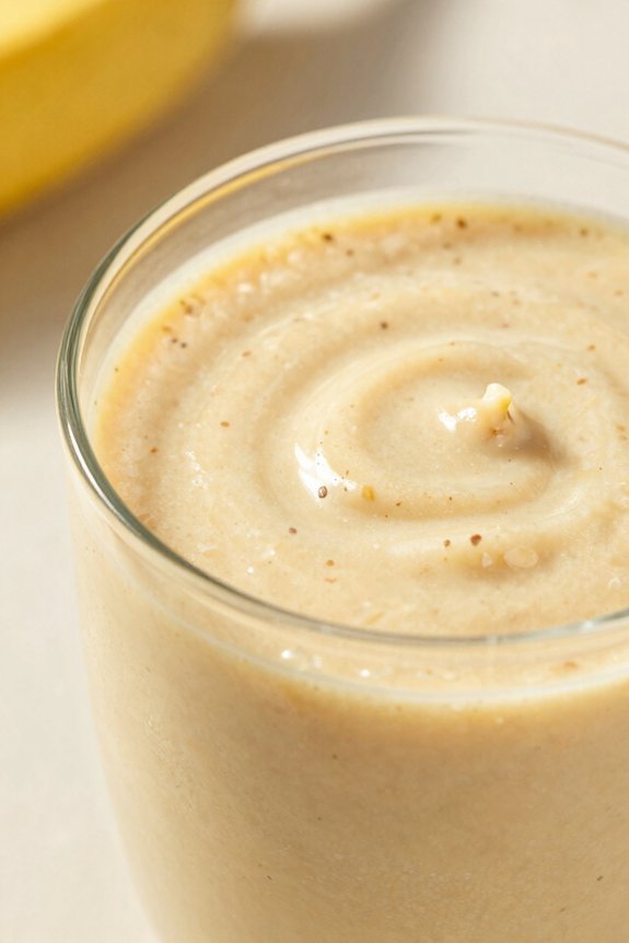 creamy banana protein smoothie