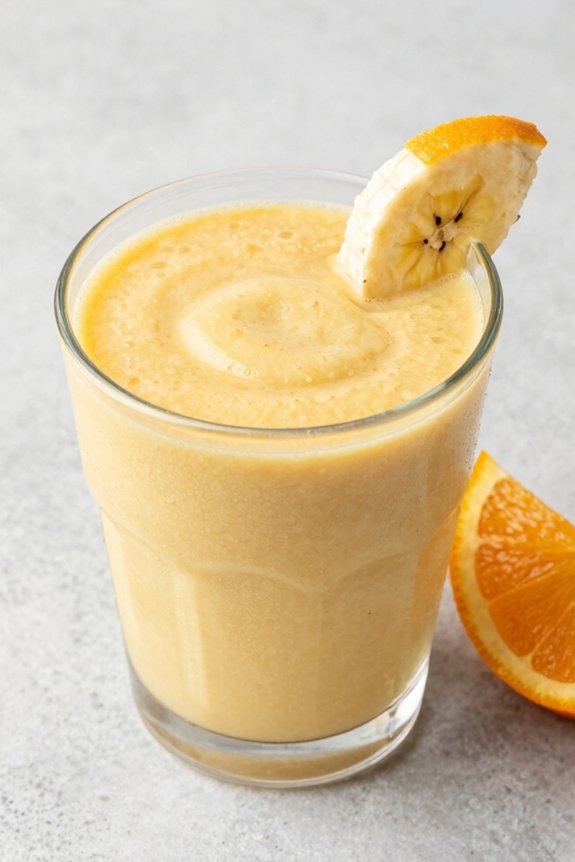 creamy banana soy smoothie