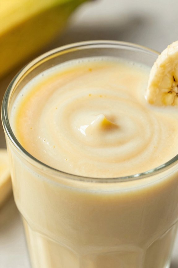 creamy banana soy smoothie