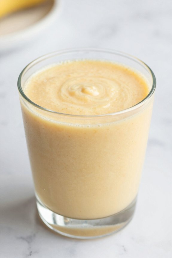 creamy banana soya smoothie