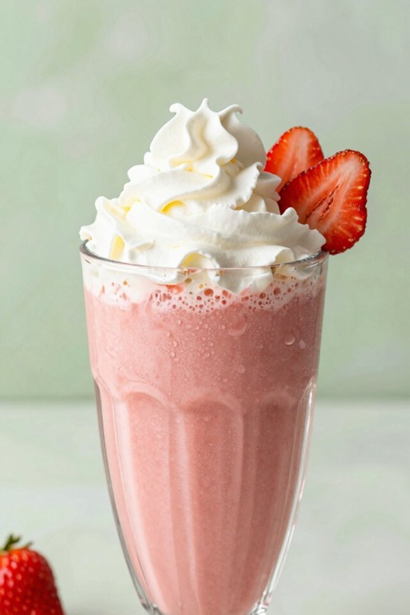 creamy berry pink smoothie