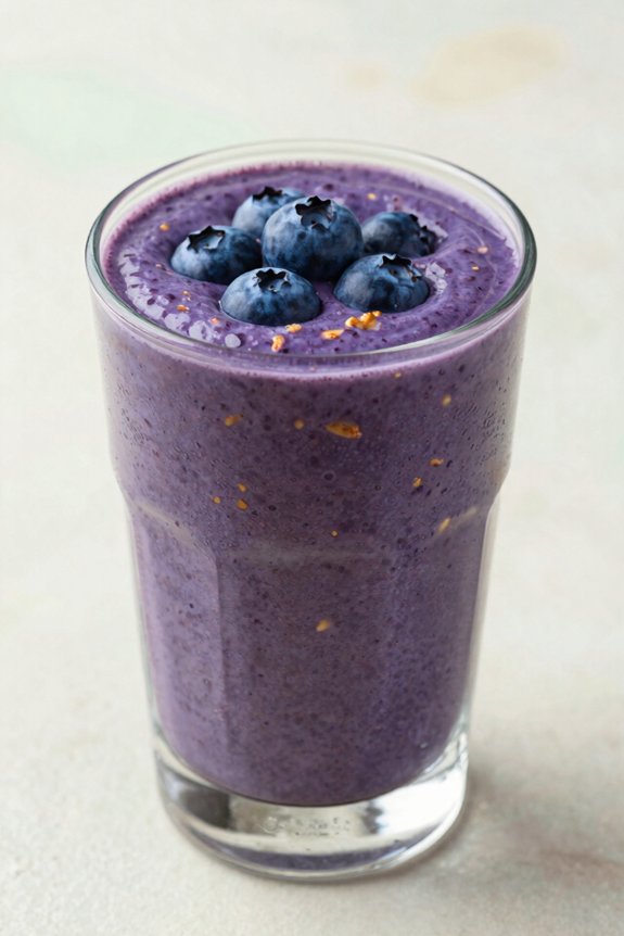 creamy blueberry protein smoothie