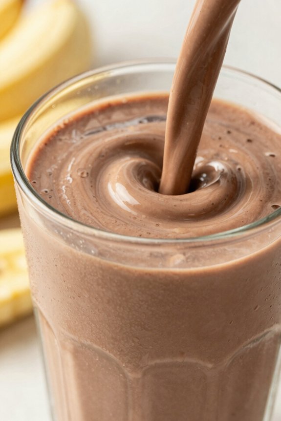 creamy chocolate banana smoothie