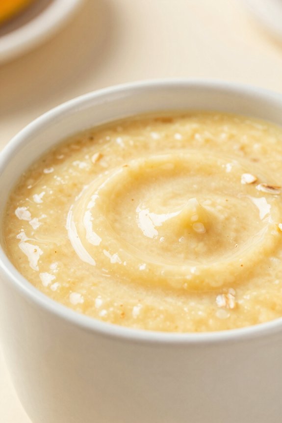 creamy mango porridge smoothie