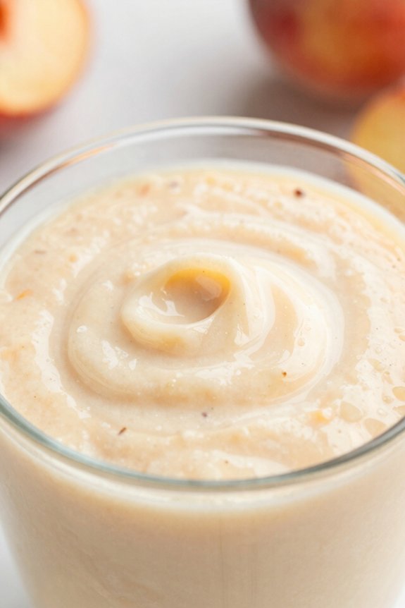 creamy peach banana smoothie