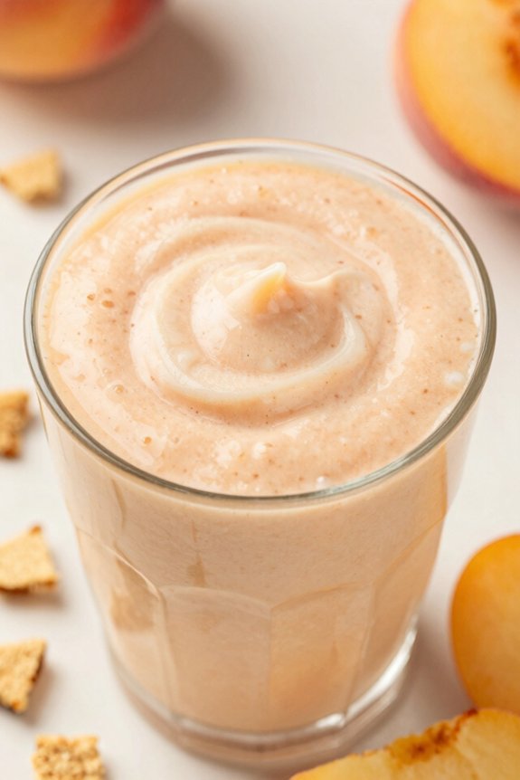 creamy peach pie smoothie