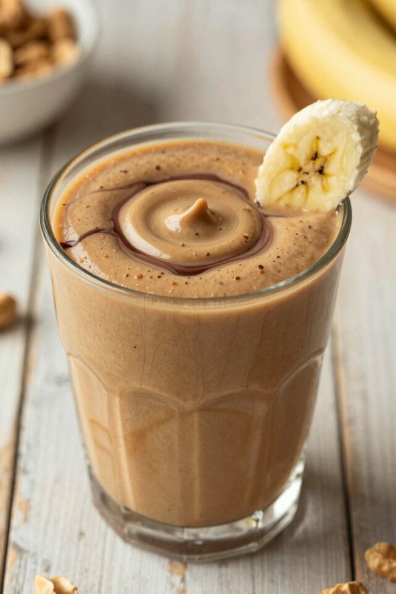 creamy peanut butter banana smoothie