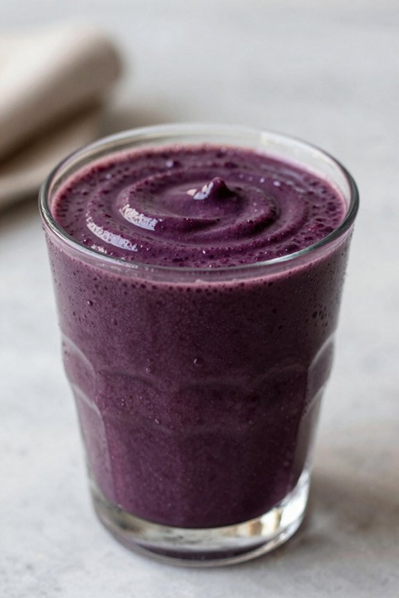 creamy pomegranate berry smoothie