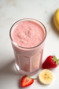 creamy strawberry banana smoothie