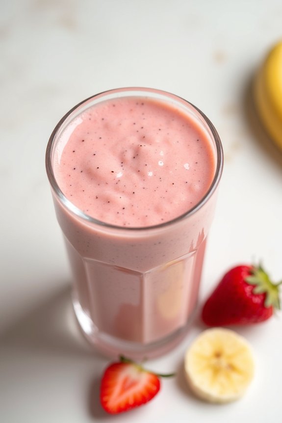 creamy strawberry banana smoothie
