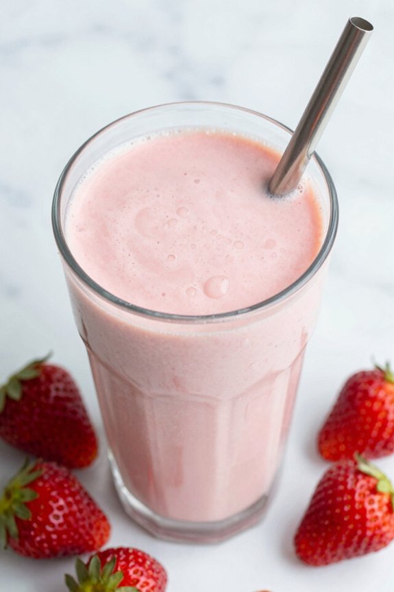 creamy strawberry cheesecake smoothie