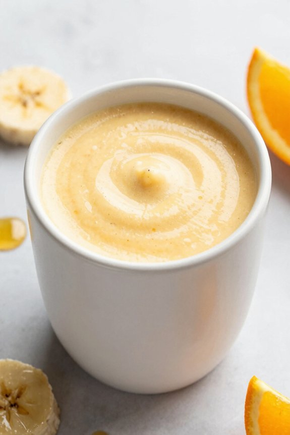 creamy yogurt blended smoothie