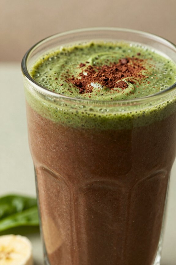 decadent chocolate green smoothie