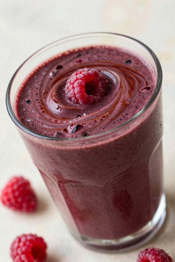 decadent raspberry fudge smoothie
