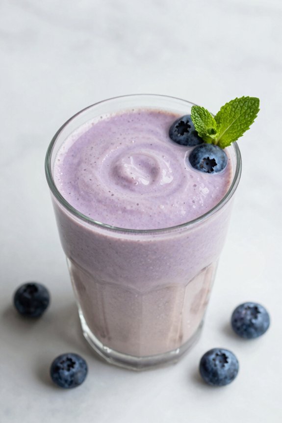 delicious banana blueberry smoothie