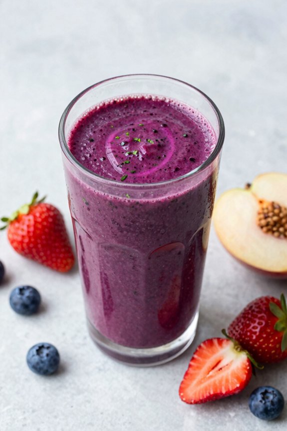 delicious berry nectarine smoothie