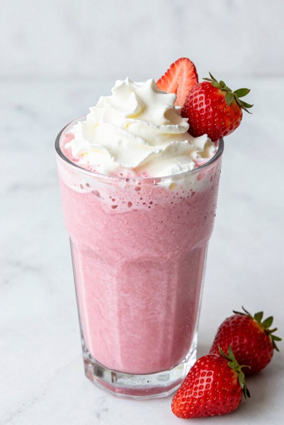 delicious berry pink smoothie