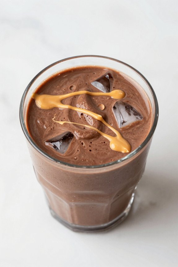 delicious chocolate peanut butter smoothie