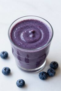 delicious creamy blueberry smoothie