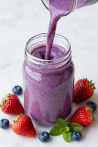 delicious fruit yogurt smoothie