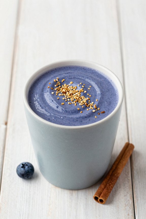 delicious healthy blueberry smoothie