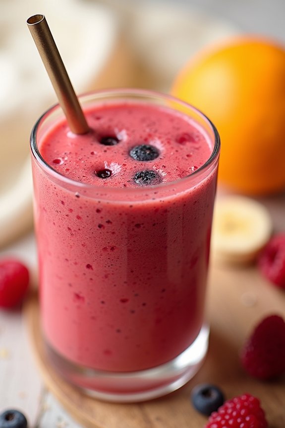 delicious nutritious berry smoothie
