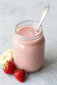 delicious strawberry banana smoothie