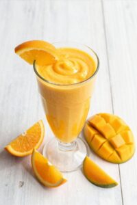 energetic mango orange smoothie