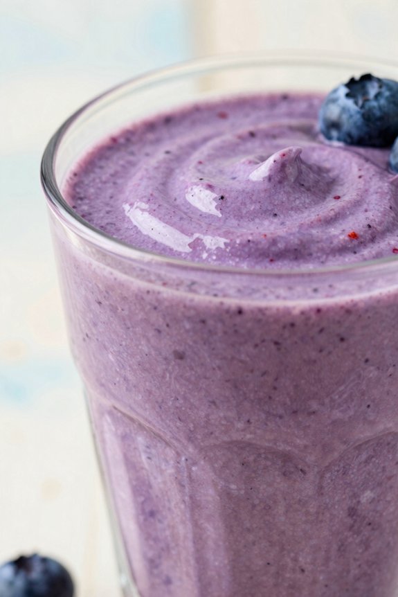 fresh creamy blueberry smoothie