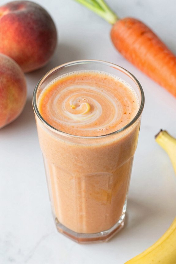 fruity carrot peach banana blend
